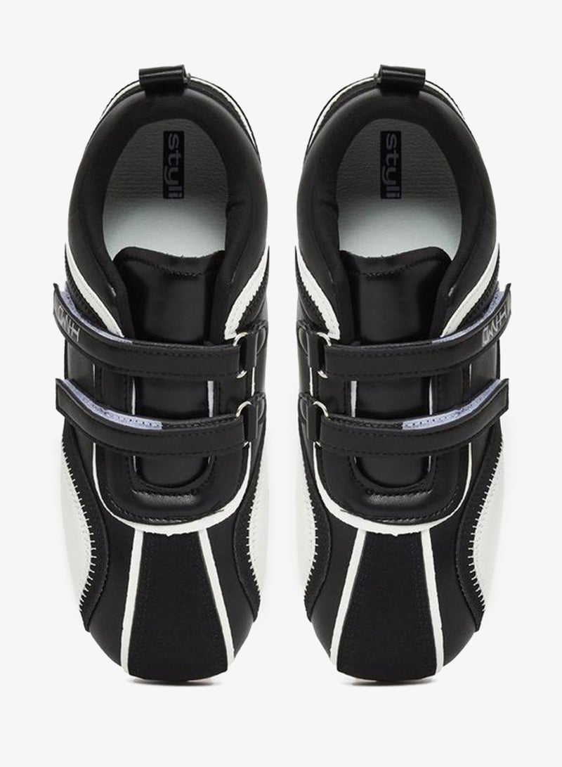 Styli Women Black Double Velcro Strap Sneakers - Image 5